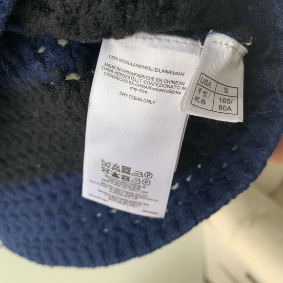 Brooks Brothers Wool Striped Stitch Sweater Blue and Black Size Small - Picture 4 of 4